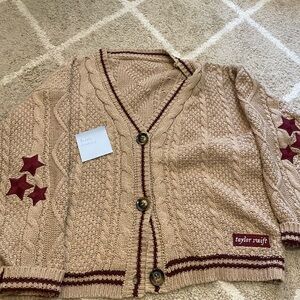 Taylor Swift Beige Holiday/Evermore Cardigan -M/L